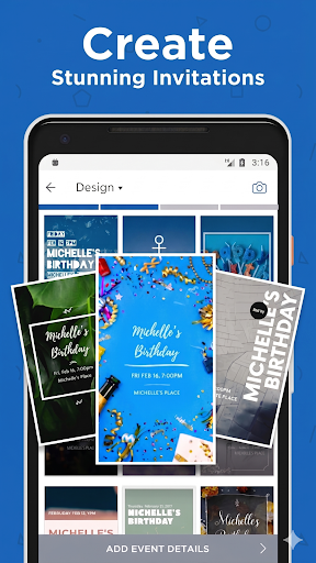 ZEvents Invite Maker Hobnob screenshot