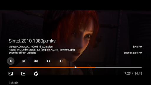 Vimu Media Player for TV screenshot