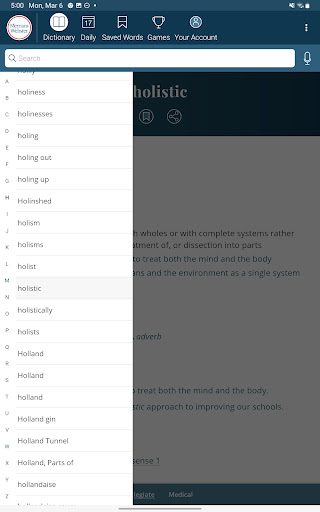 Dictionary - Merriam-Webster screenshot