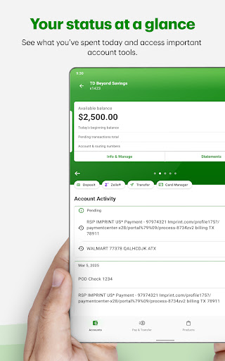TD Bank (US) screenshot
