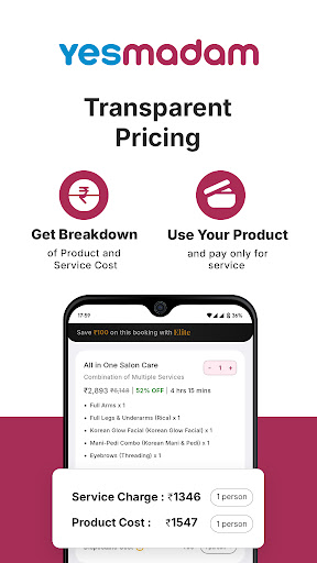 YesMadam Salon & Spa at Home screenshot