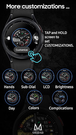 MD242 Hybrid watch face screenshot