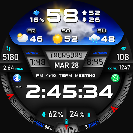 PER27 Digital Watch Face screenshot