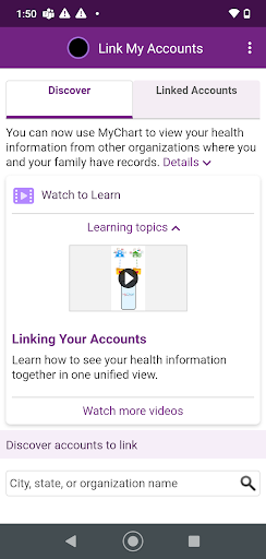 Trinity Health MyChart screenshot