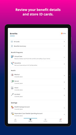 MyChoice Benefits screenshot