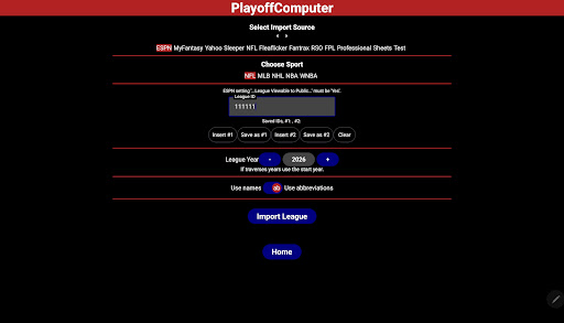 PlayoffComputer screenshot