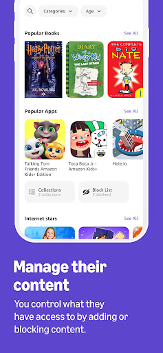 Amazon Kids Parent Dashboard screenshot