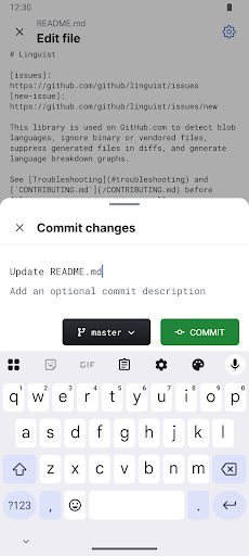 GitHub screenshot