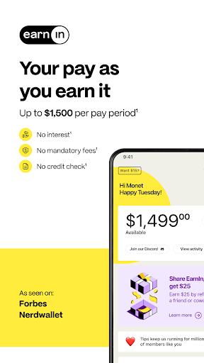 EarnIn: Why Wait for Payday? screenshot