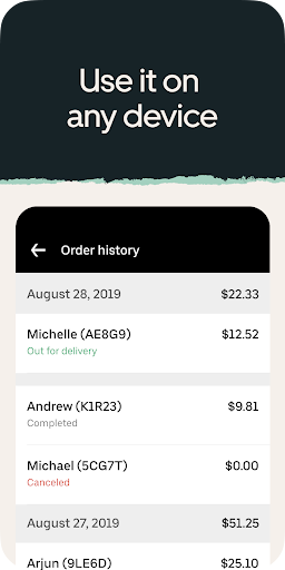 Uber Eats Order Manager screenshot