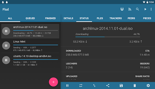 Flud+ screenshot