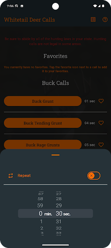 Whitetail Deer Calls Pro screenshot