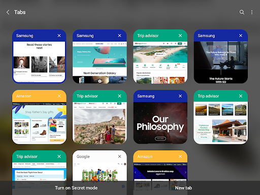 Samsung Browser screenshot
