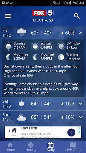 FOX 5 Storm Team Weather Radar screenshot