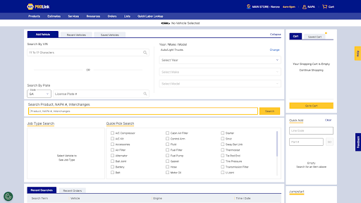 NAPA PROLink screenshot