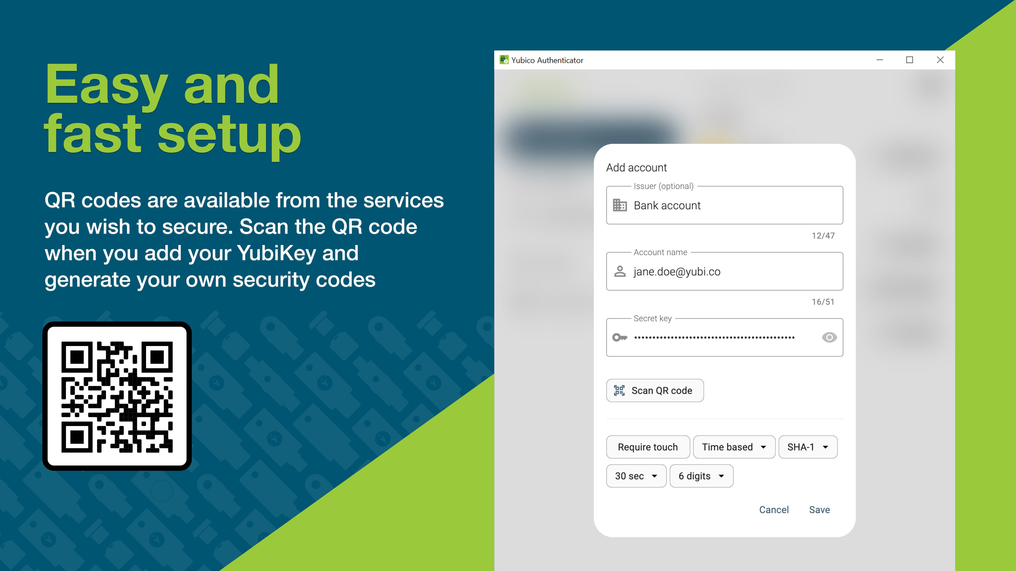 Yubico Authenticator screenshot