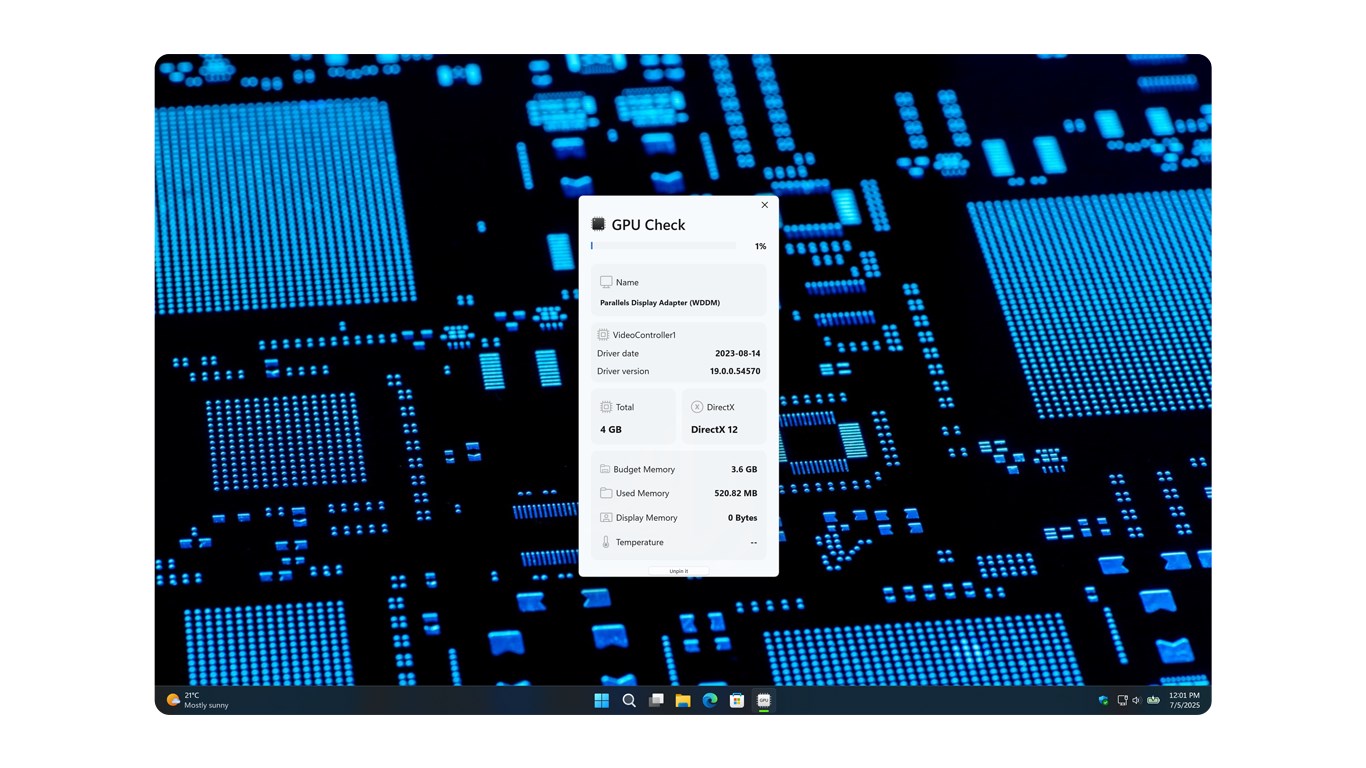 GPU Check screenshot