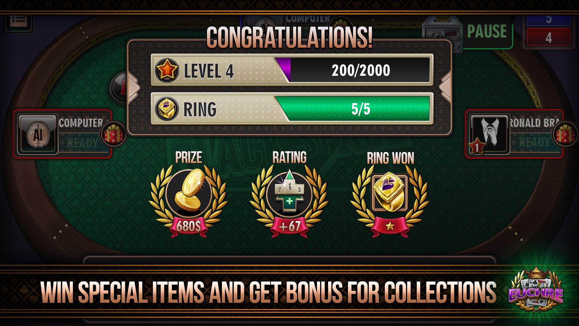 Euchre online screenshot