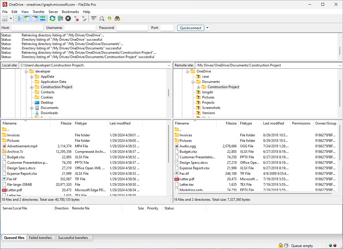 FileZilla Pro screenshot