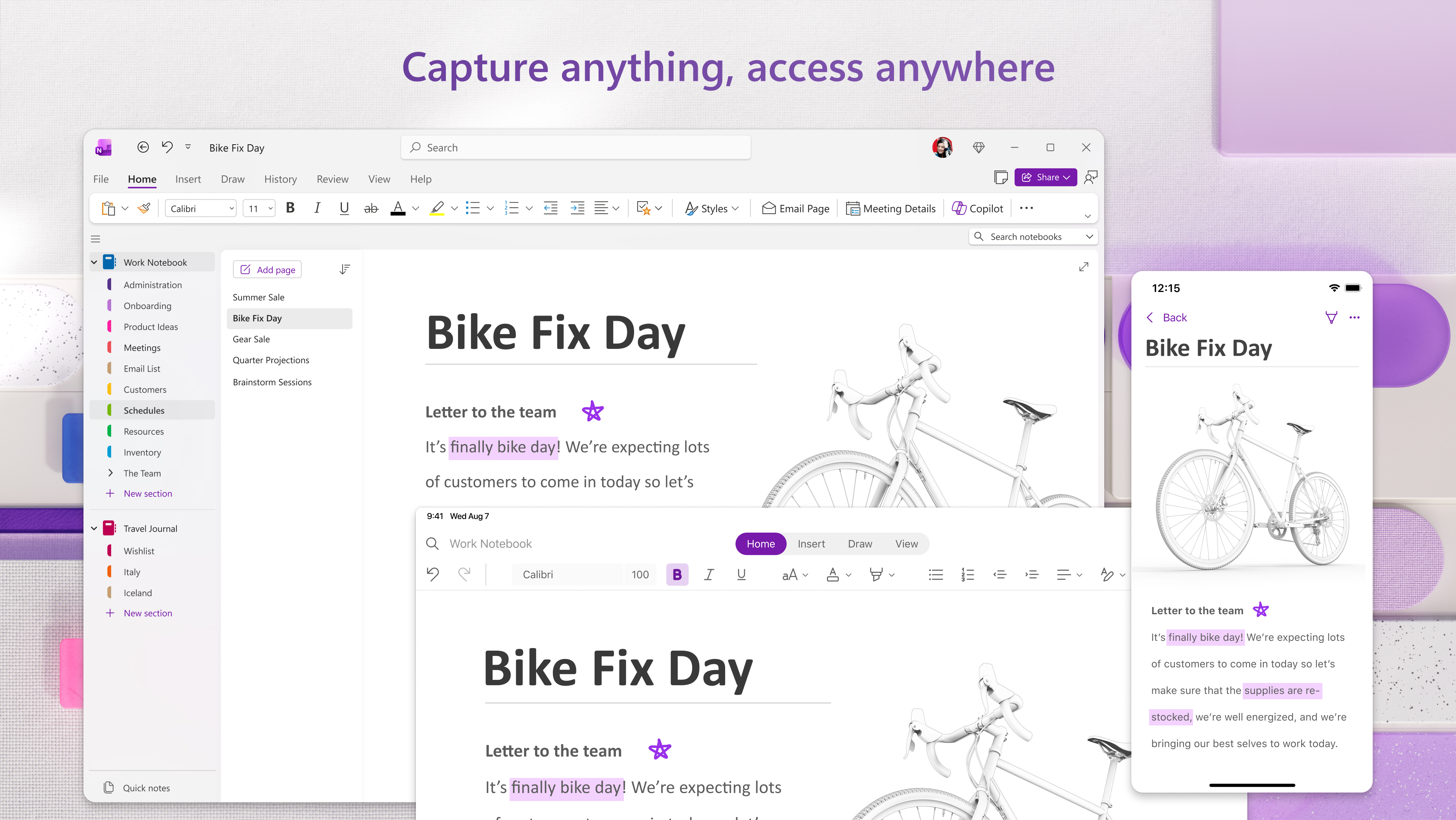 OneNote screenshot