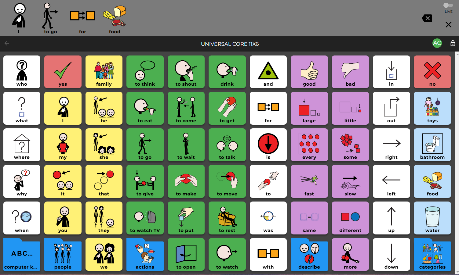 Cboard AAC app screenshot