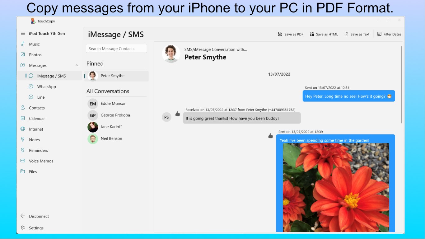 TouchCopy screenshot