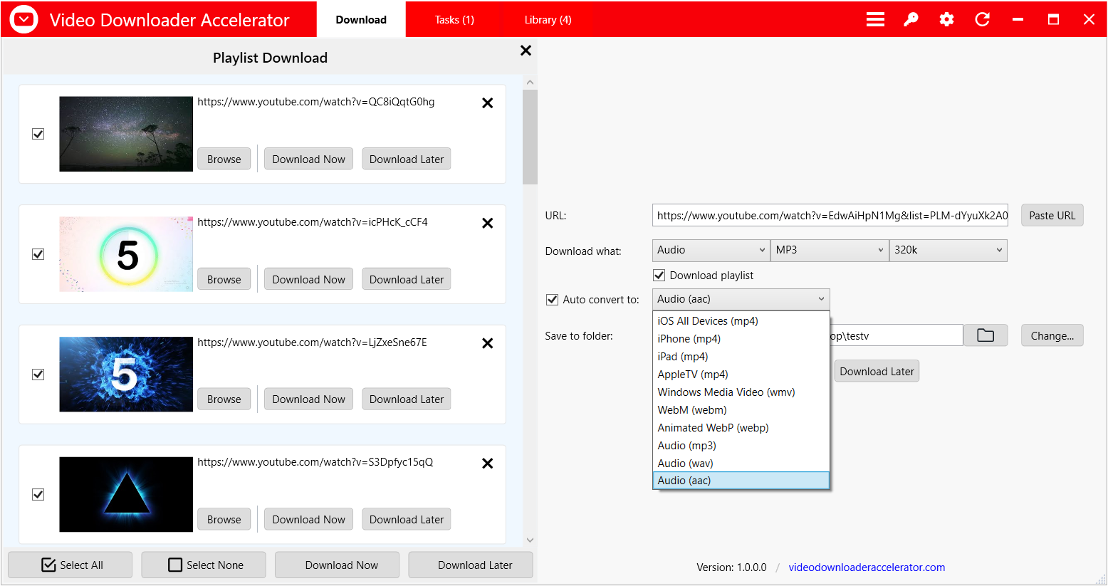 Video Downloader Accelerator screenshot