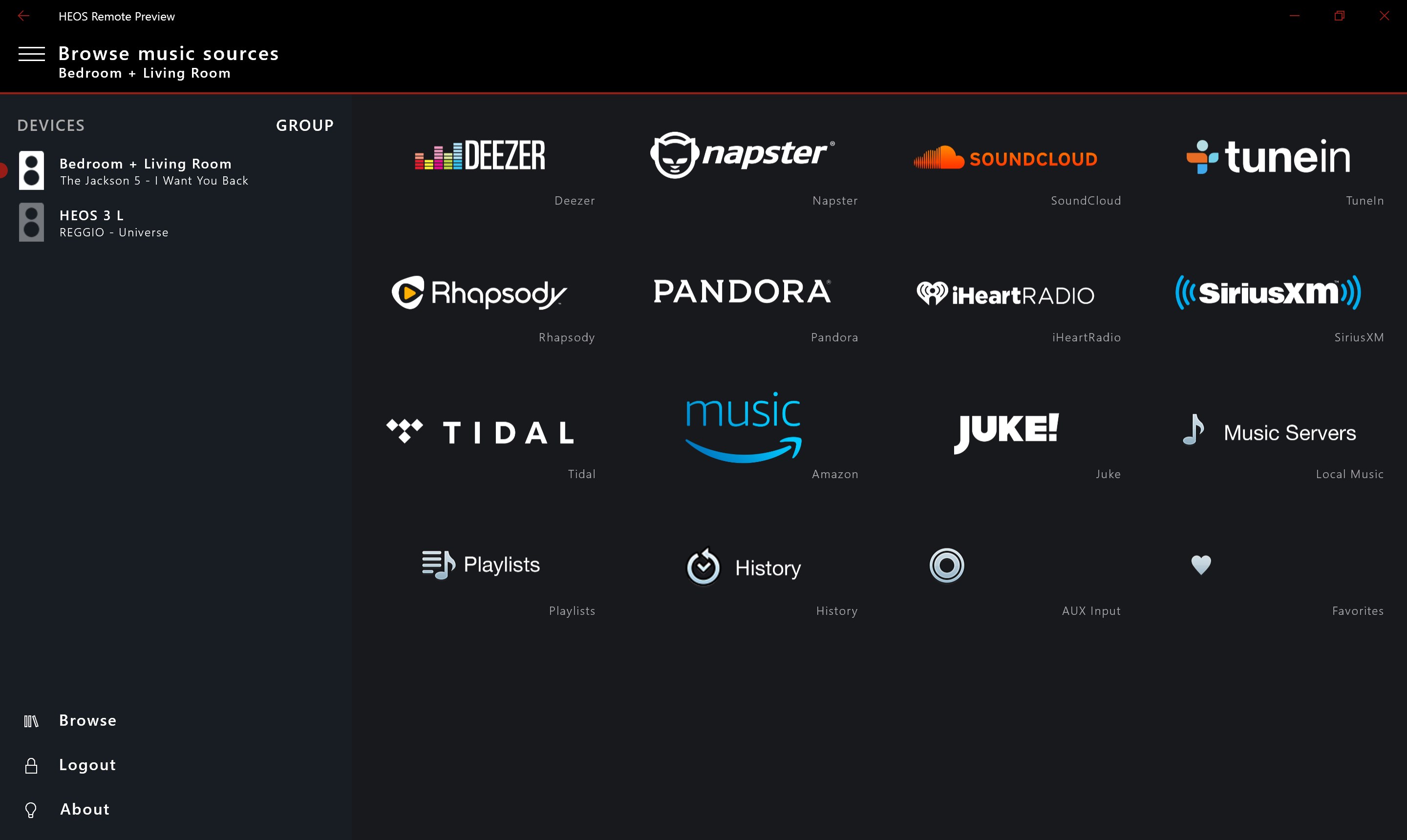 HEOS Remote screenshot