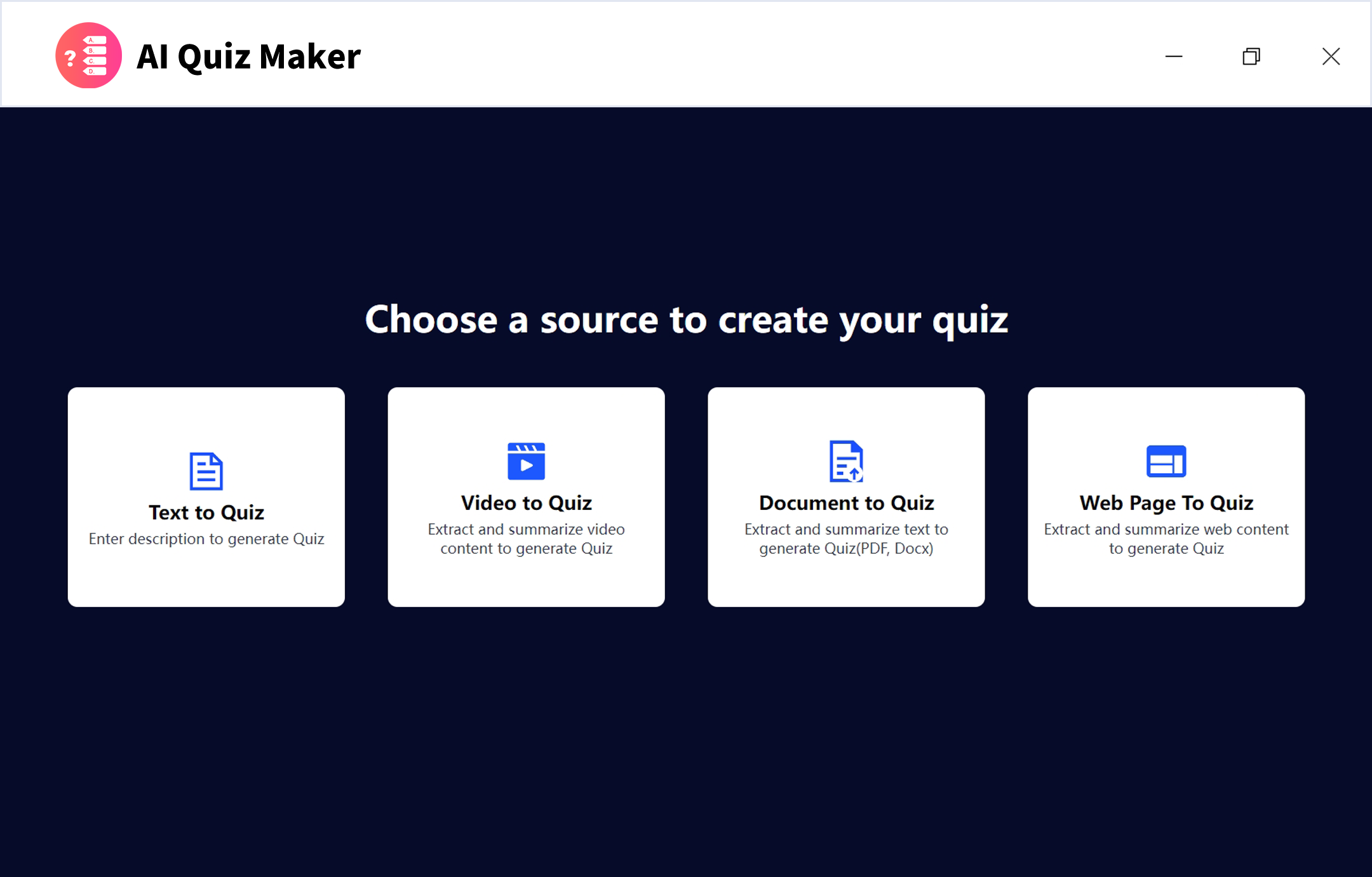 AI Quiz Maker screenshot