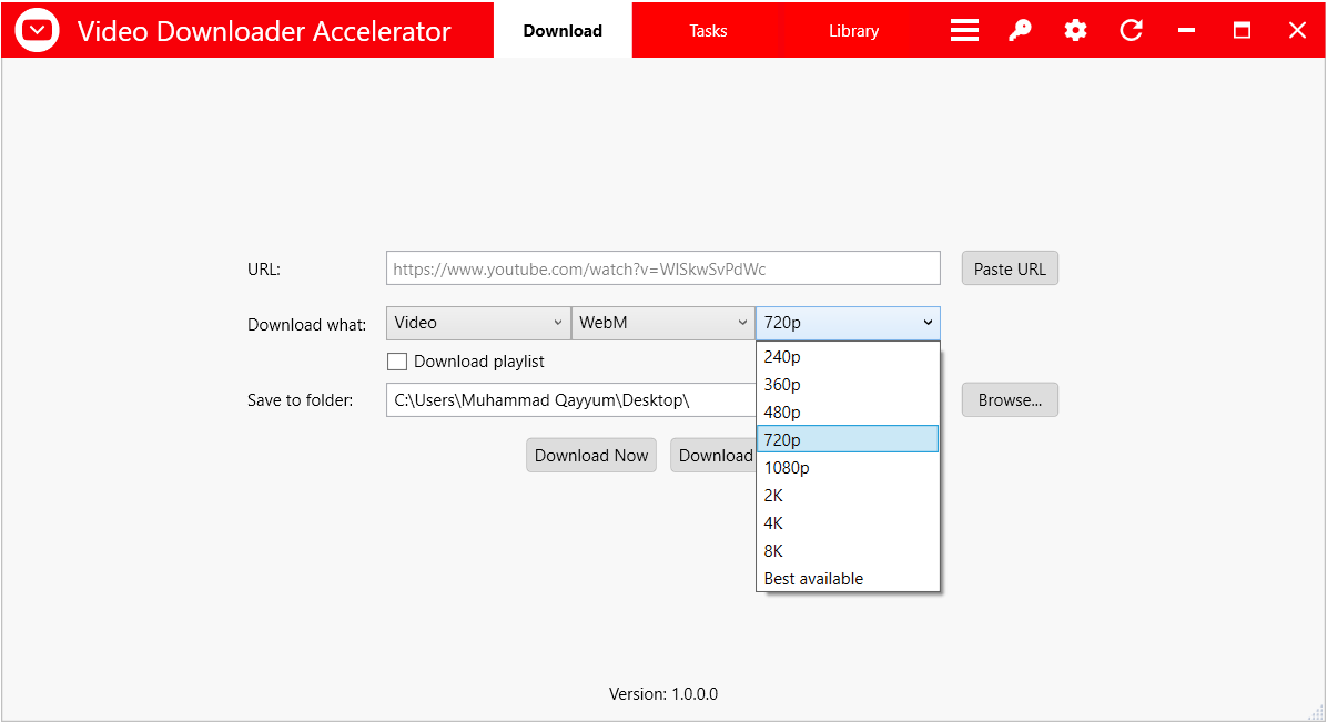 Video Downloader Accelerator screenshot