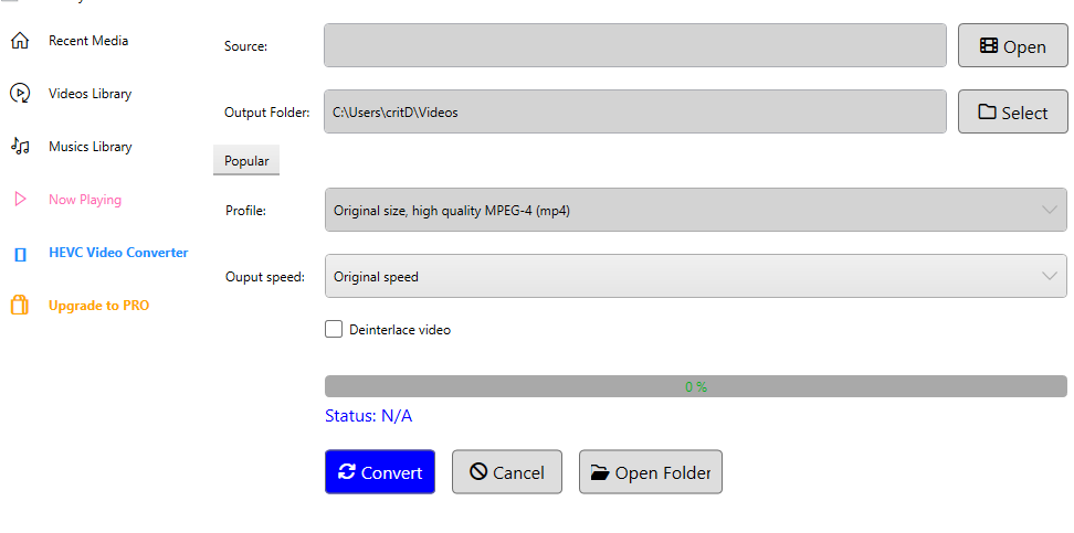 HEVC Player for Windows screenshot
