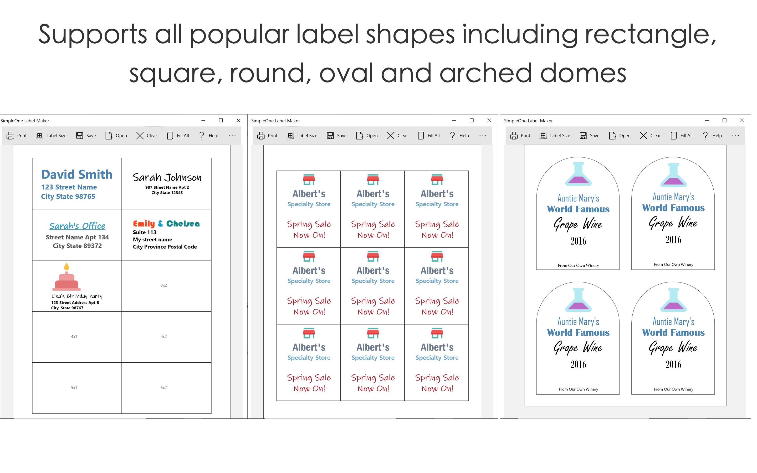 SimpleOne Label Maker screenshot