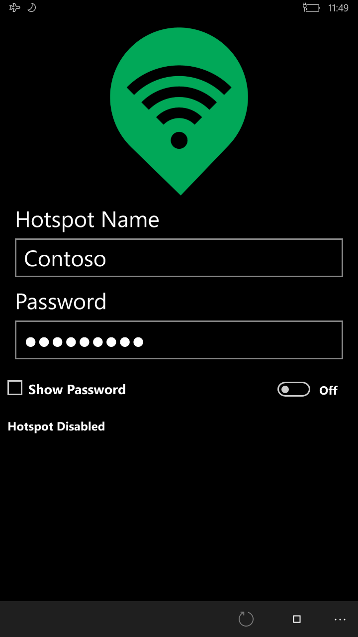 Hotspot screenshot