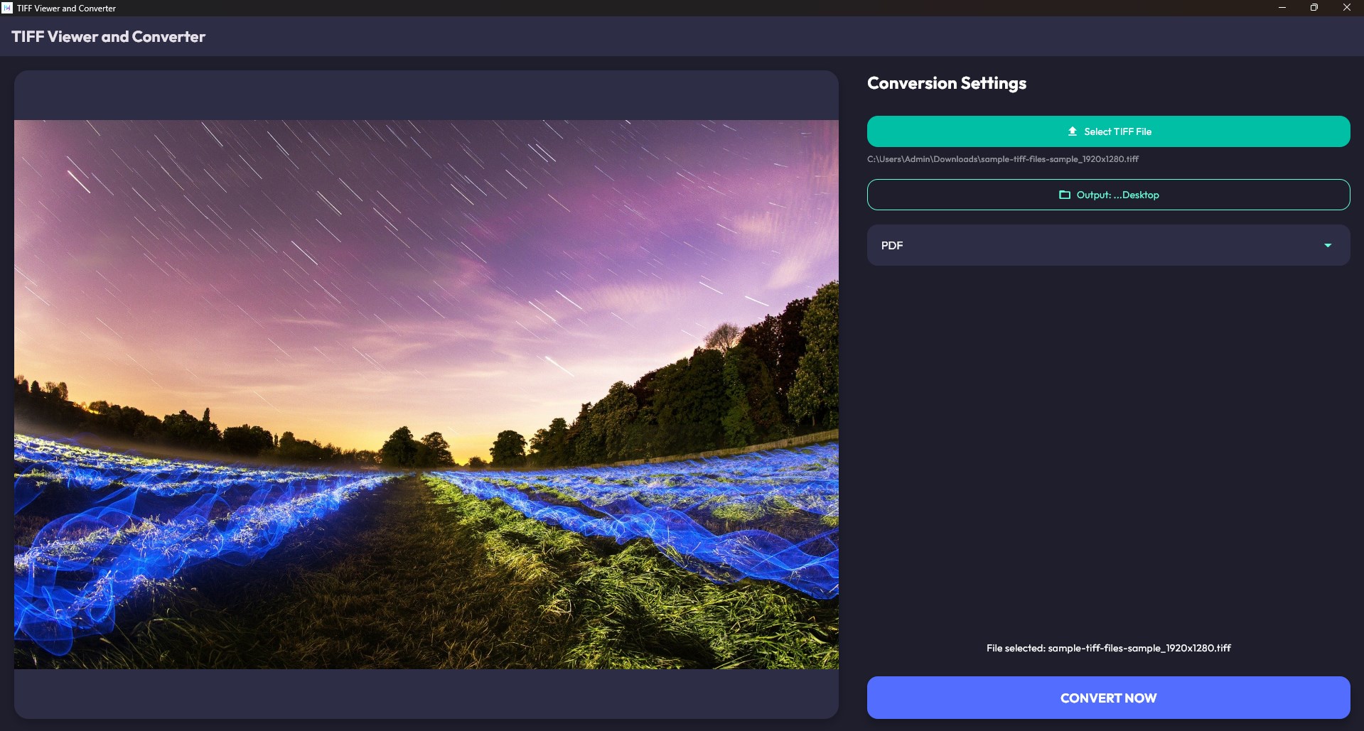 TIFF Viewer and Converter screenshot