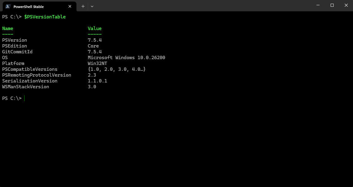 PowerShell screenshot