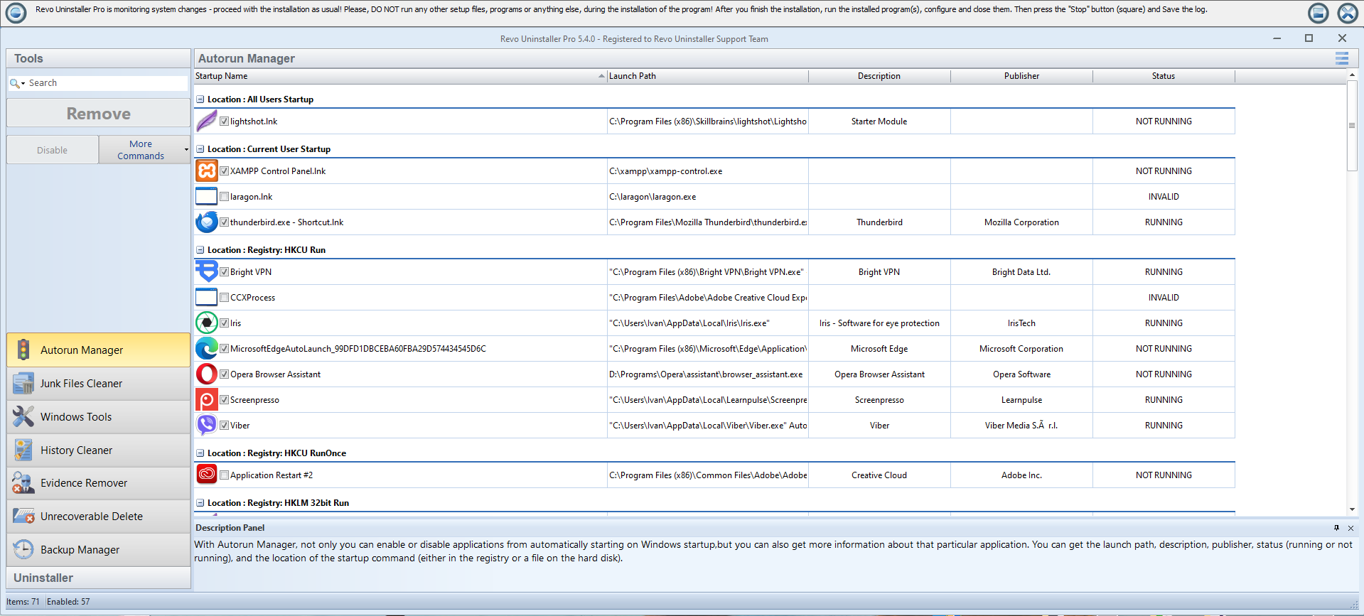 Revo Uninstaller Pro screenshot