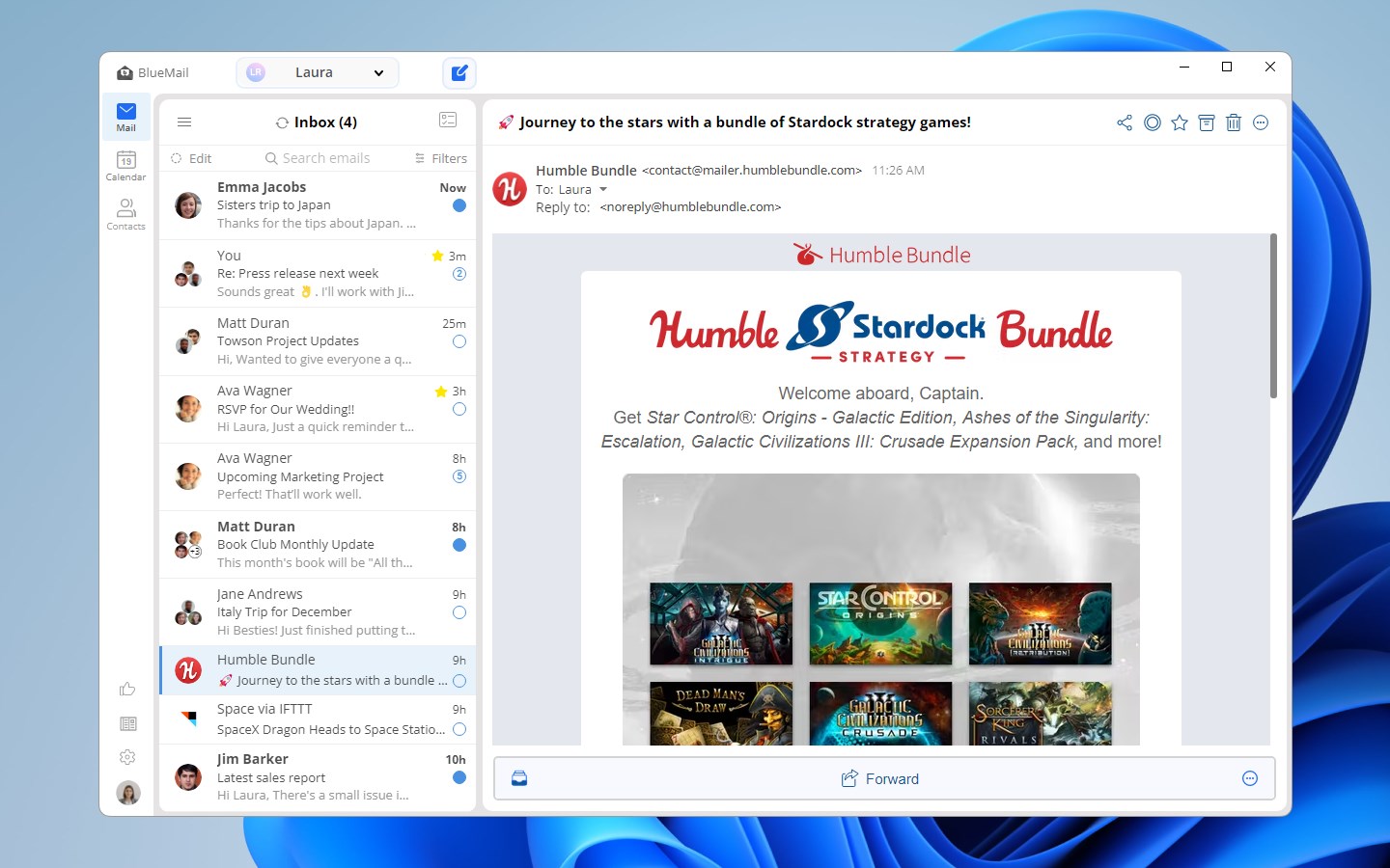 Blue Mail - Email & Calendar screenshot