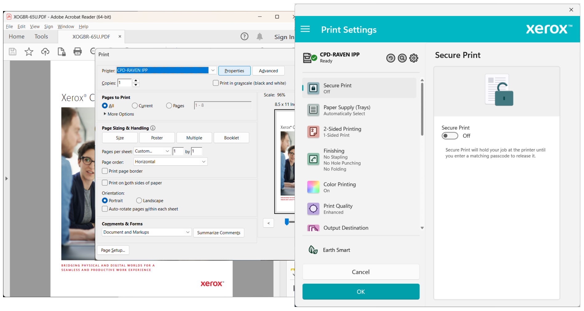Xerox Print and Scan Experience screenshot