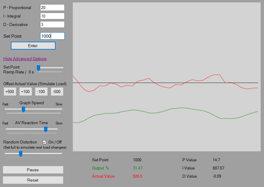 PID Simulator screenshot