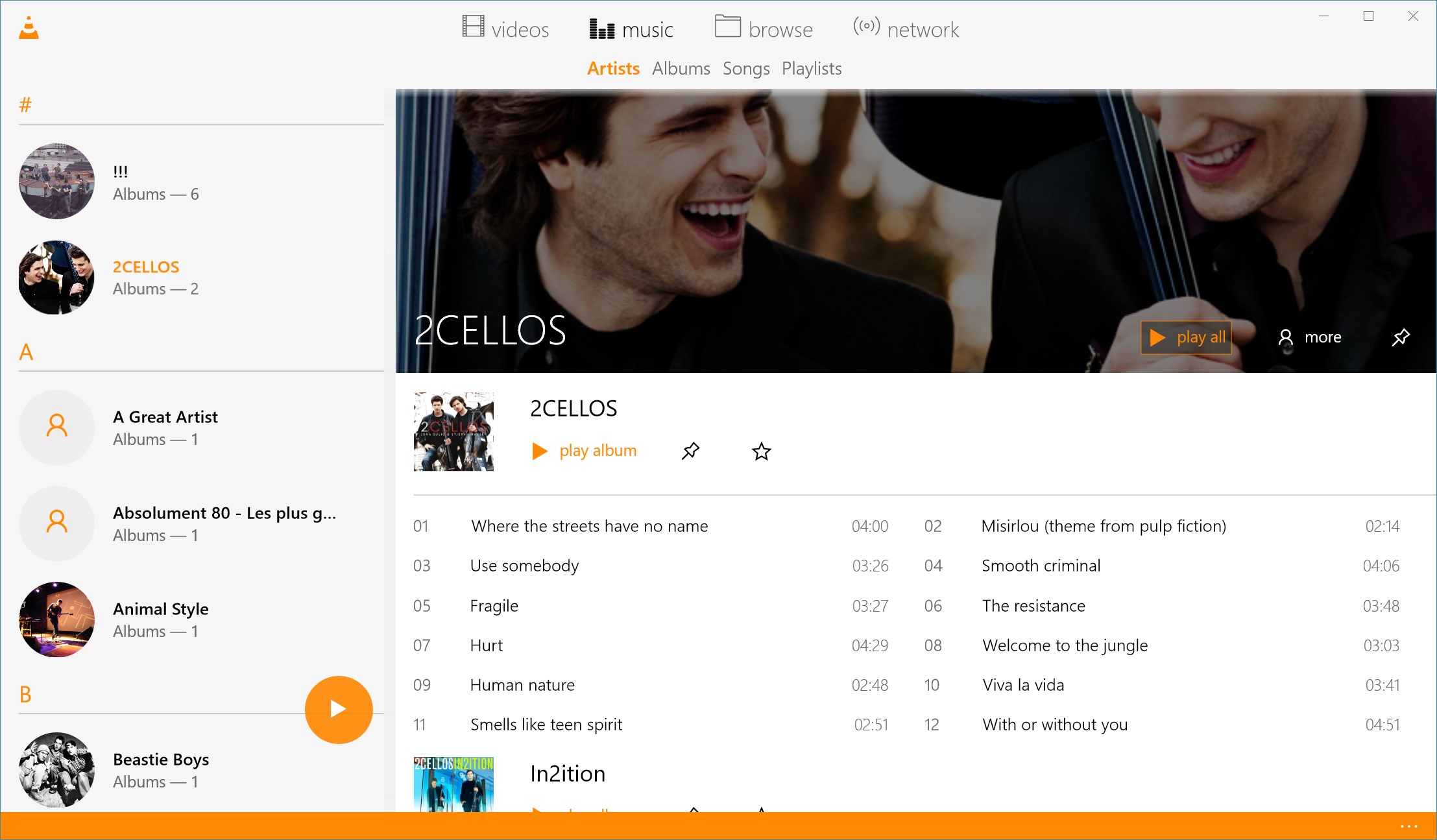 VLC UWP screenshot