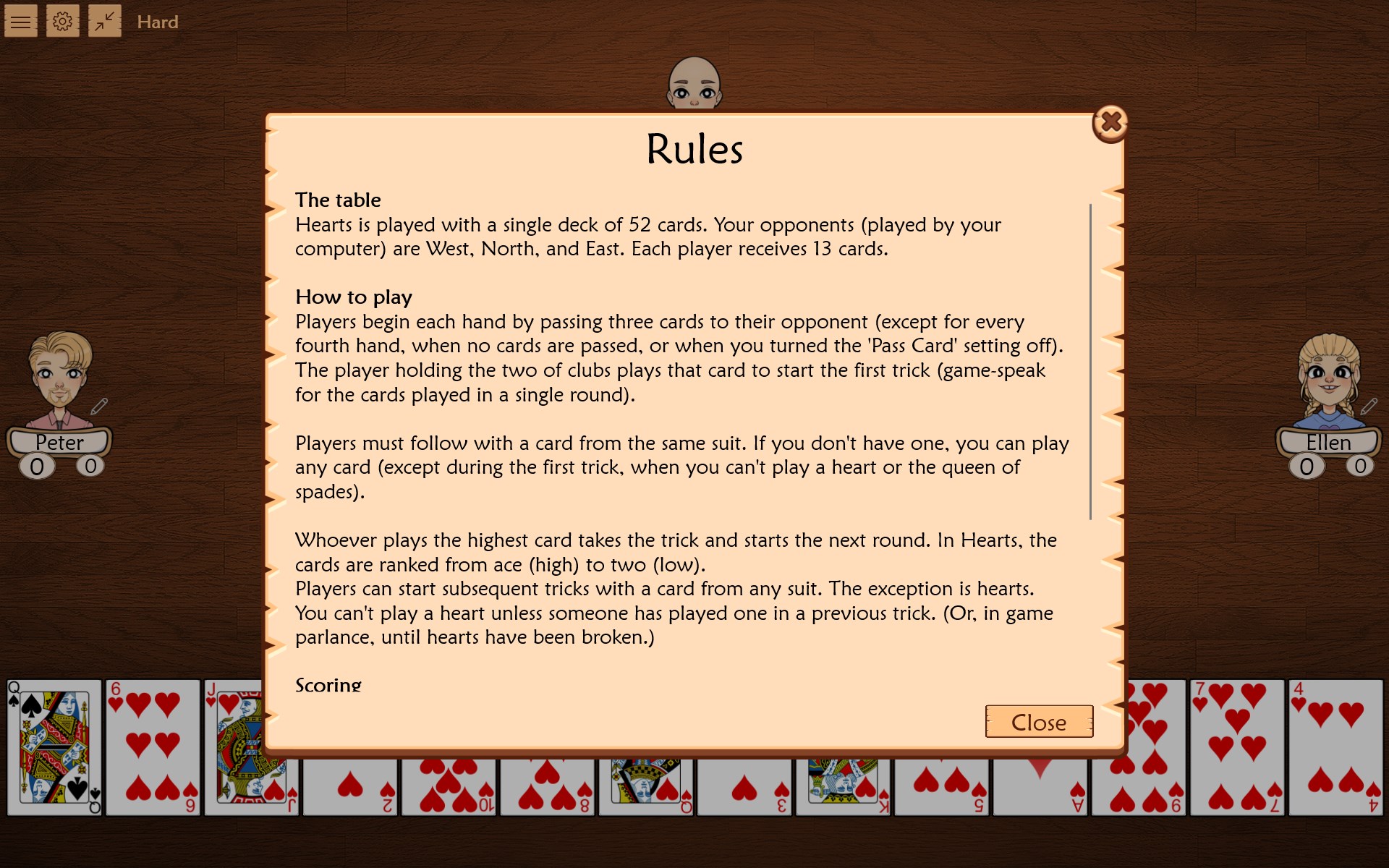 Hearts Pro screenshot