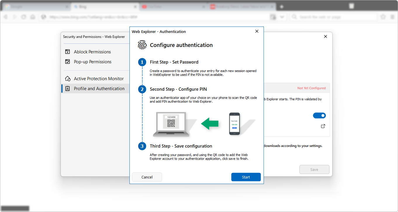 Web Explorer screenshot