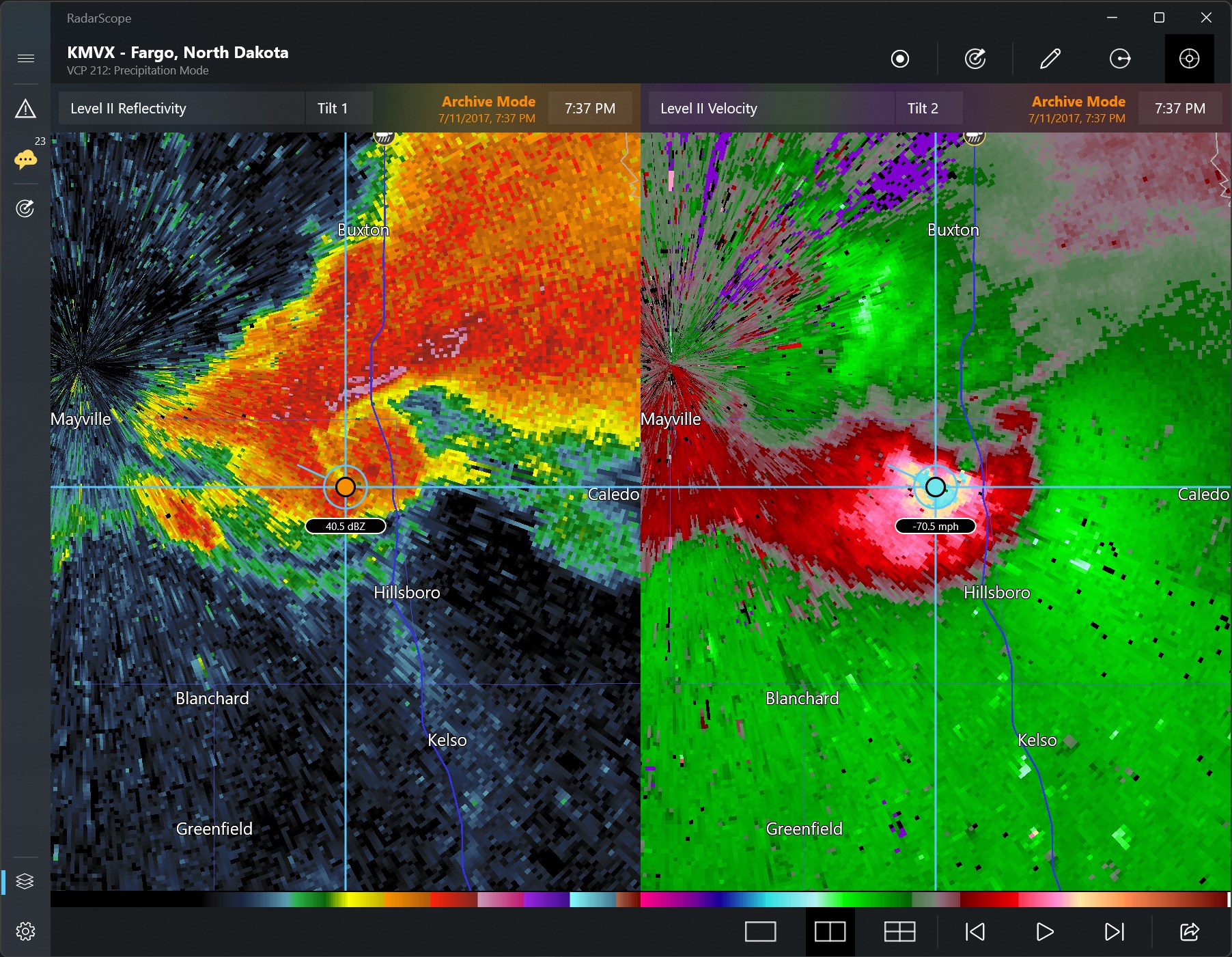 RadarScope screenshot