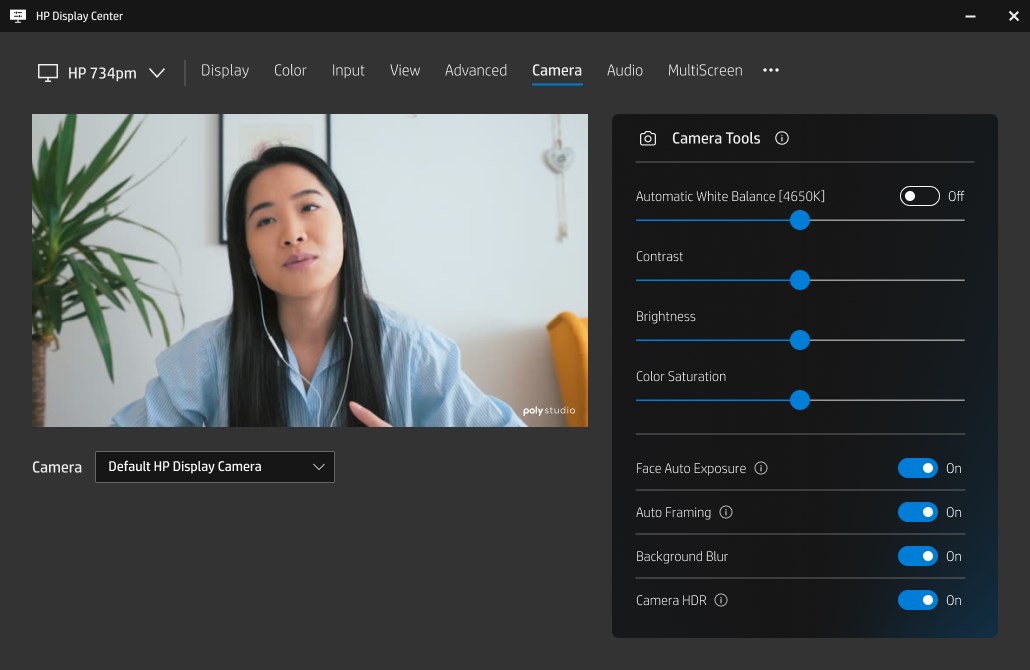 HP Display Center screenshot