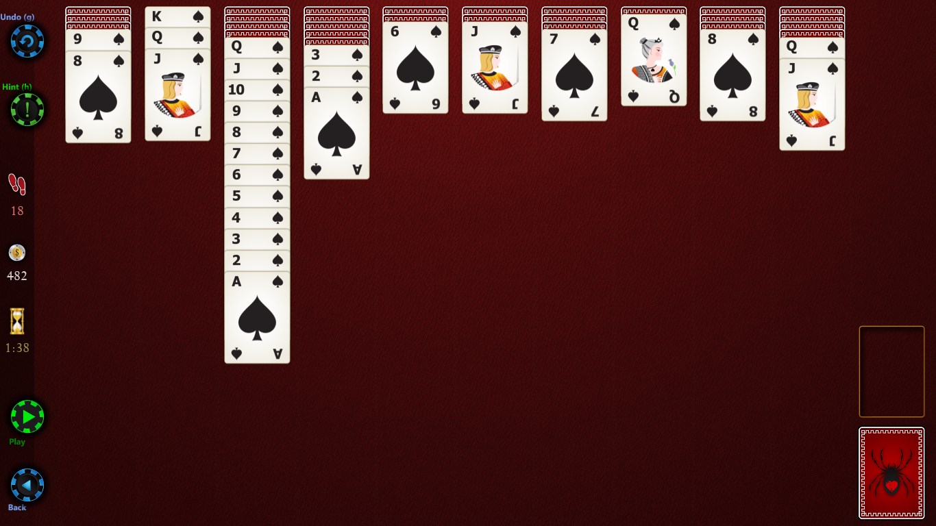 Spider Solitaire HD screenshot