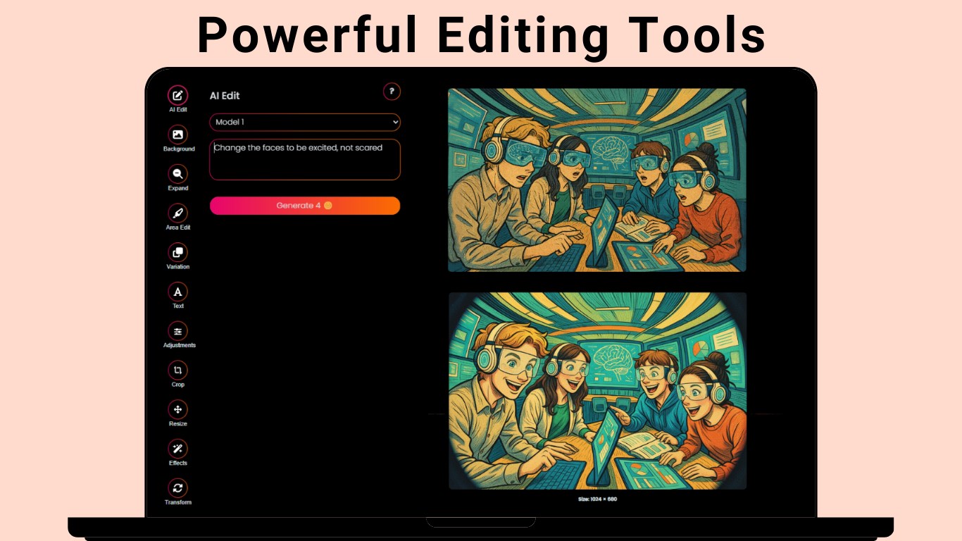 Tangra AI Image Generator screenshot