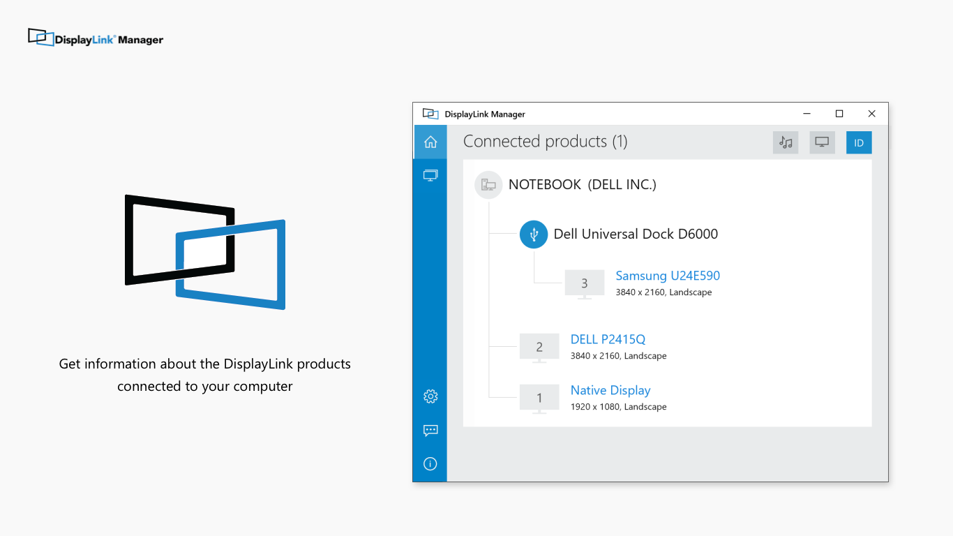 DisplayLink Manager screenshot