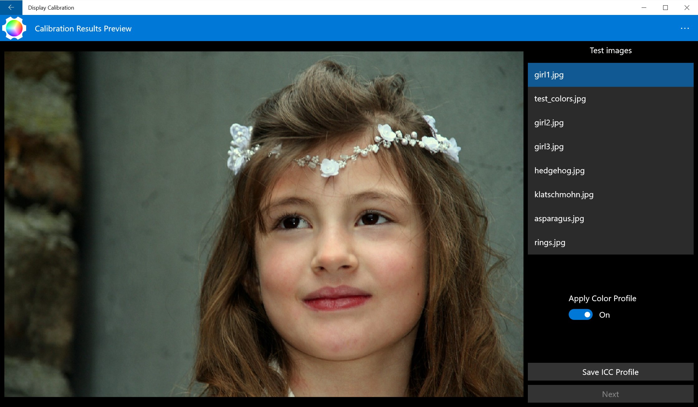 Display Calibration screenshot