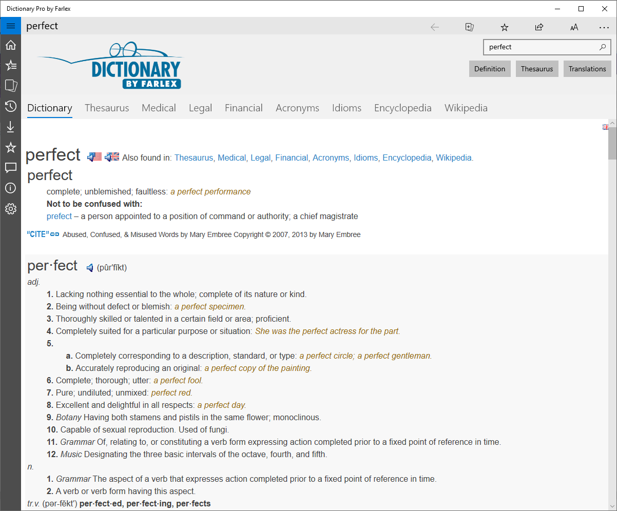 Dictionary Pro by Farlex screenshot
