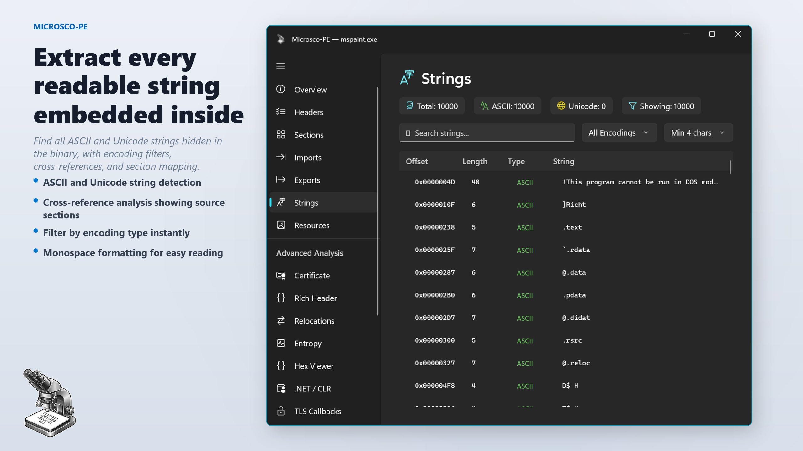 Microsco-PE screenshot